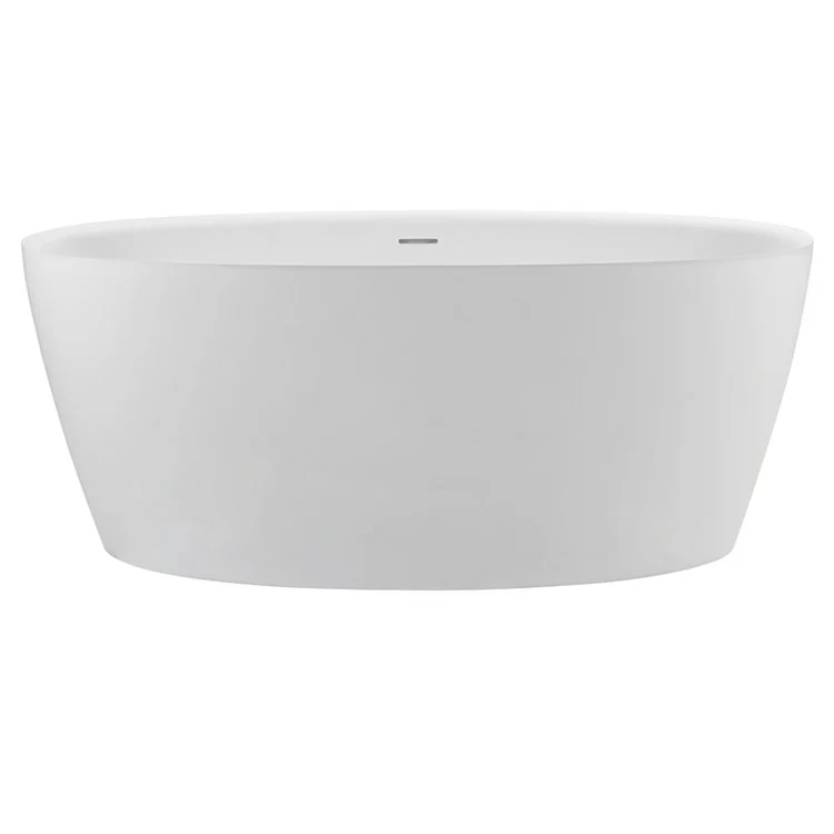 Air Tub Elena 58 x 32 Inch Freestanding Air Bath Flat Rim Center White Gloss Oval Sculpturestone 75 Gallons 22 Inch