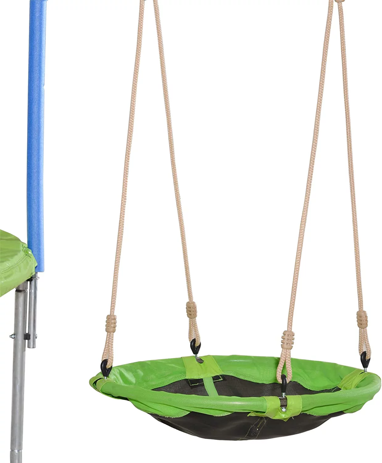 TBWYF 12FT Tranpoline for Adults & Kids Outdoor Round Tranpoline with Slide, Basketball Hoop, Metal Swing Set