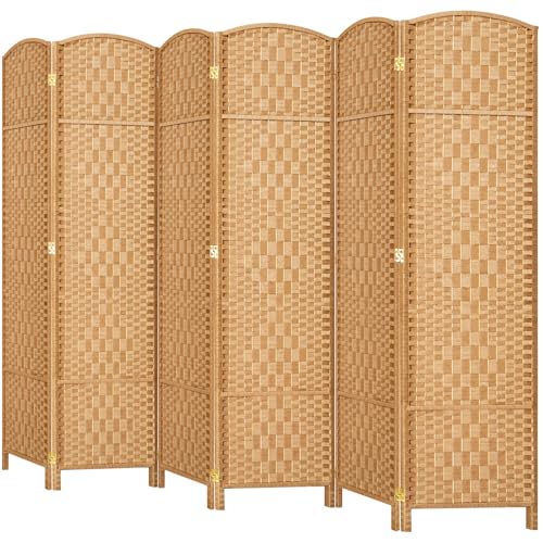 Room Divider, Room Dividers and Folding Privacy Screens, 16in Privacy Screen, 6 Panel Temporary Wall Partitions, 6ft Space Separation Panel Screen