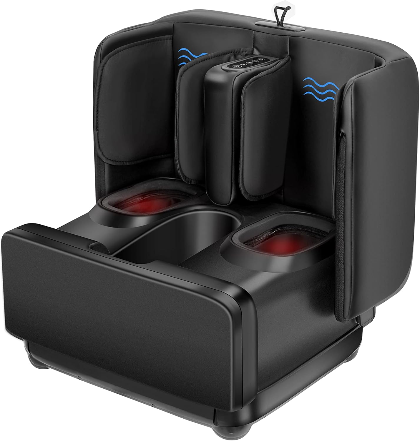 Comfier 2 in 1 Foot Massager Machine & Ottoman Foot Rest,Shiatsu Foot and Calf Massager with Heat, Kneading, Vibration