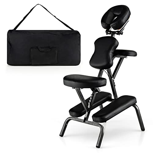 Giantex Portable Light Weight Massage Chair Travel Massage Tattoo Spa Chair w/Carrying Bag (White)