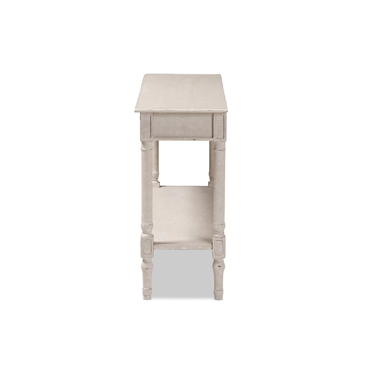 Baxton Studio Ariella Country Cottage Farmhouse Whitewashed 1-Drawer Console Table