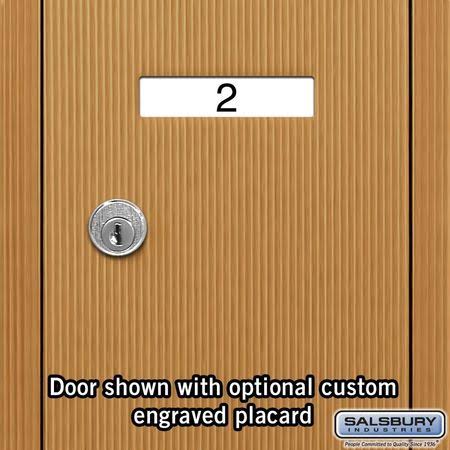 Salsbury Industries 3507BRP Vertical Mailbox, Recessed, 7 Doors, Brass