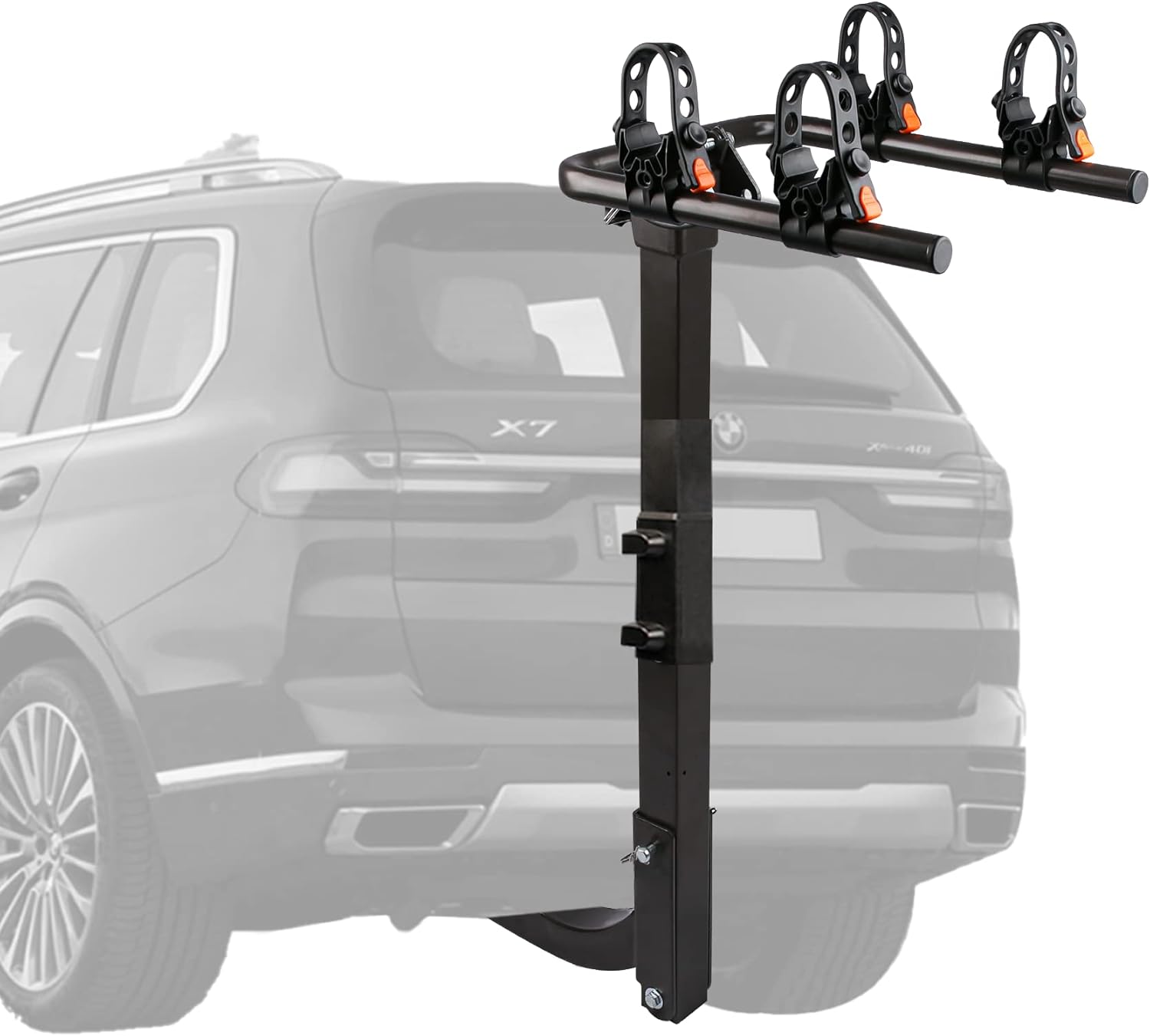 OUDEK 2-Bike Rack Bicycle Hitch Mount Carrier Rack for Cars, Trucks, SUV and Minivans Foldable Bike Rack with a 2" Hitch Receiver (Strengthen)