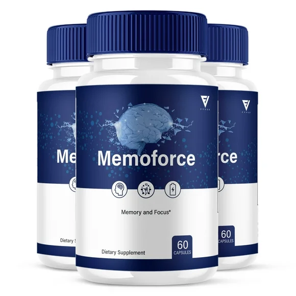 (3 Pack) Memoforce Brain and Memory Support Capsules Memo Force Pills, Memo Force Overall Wellness Supplement (180 Capsules) - Kansas Nuitrition