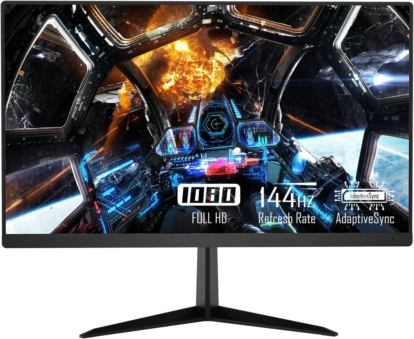 Fiodio 22” 144Hz 1920 x 1080p Full HD Flat Computer Monitor with HDMI Display Ports, Adjustable Tilt