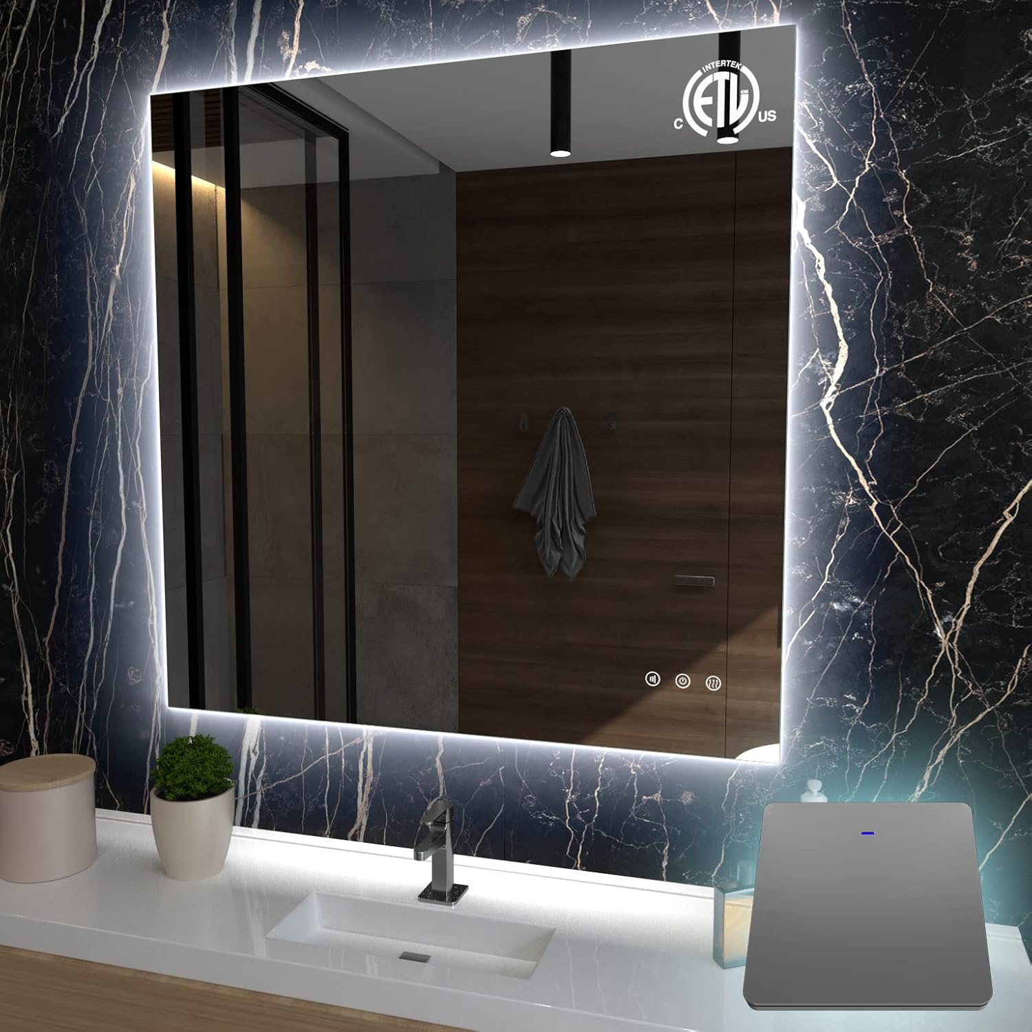 KRISTALLUM Bathroom Mirror with Lights