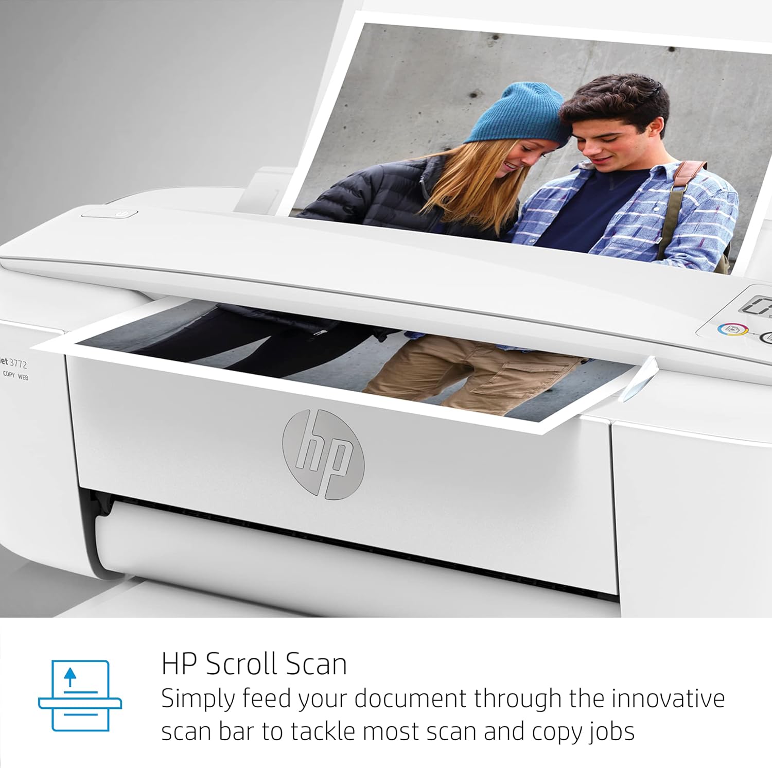 HP DeskJet 3772 All-in-One Wireless Color Inkjet Printer, Scan and Copy, Instant Ink Ready, T8W88A (Renewed)