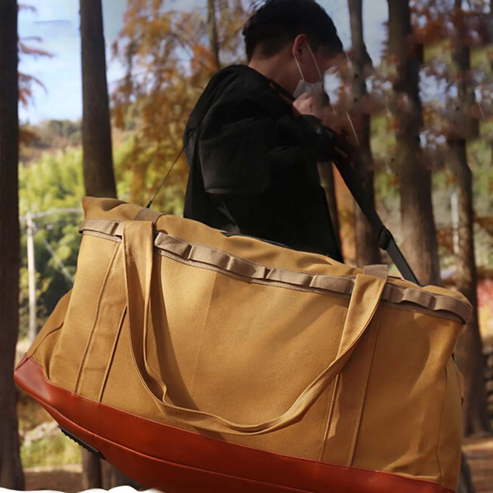 Duffel Tote Stuff Pouch Camping Tent Storage Bag for Tent Pegs Backpacking 120L 75x40x40cm