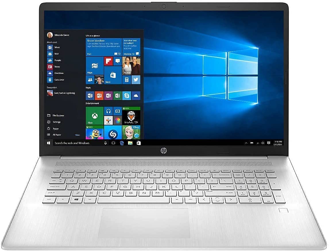 HP Premium 17 Laptop, 17.3" HD+ 6-Core Touchscreen, AMD Ryzen 5 5500U Radeon Graphics, 16GB RAM, 512GB SSD+1TB HDD, WiFi, HDMI, Webcam