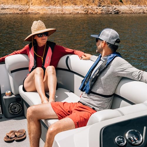 Onyx A/M-24 Automatic/Manual Inflatable Life Jacket, U.S. Coast Guard Approved, Low Profile, Compact Design, Manual Convertible Inflation Option