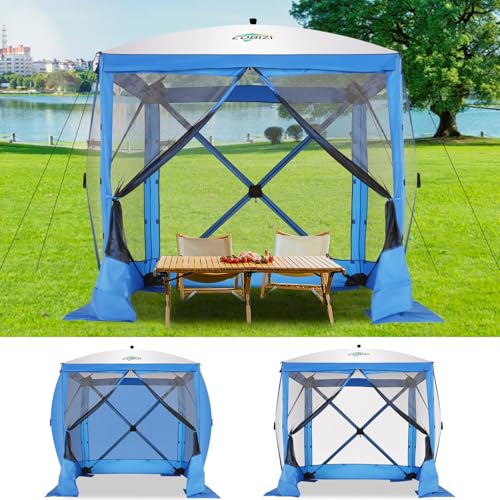 COBIZI 12x12ft Pop up Gazebo Screen Tent Screen House for Camping, Camping Outdoor Screened Gazebo, Canopy Tent