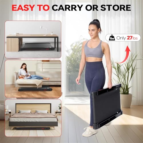 Sperax Walking Vibration Pad with APP, 3 in 1 Under Desk Treadmill, 2.5HP Low Noise Walking Treadmill Pad with Remote Control