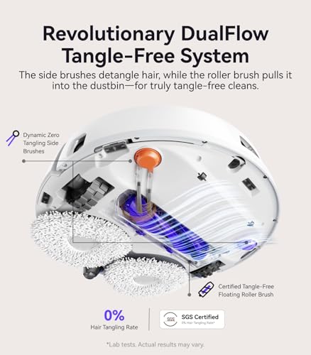 NARWAL Freo Pro Robot Vacuum and Mop Combo, Tangle Free Robot Mop, 8500Pa Powerful Suction, Self-Emptying, Auto Mop Washing, Auto Drying