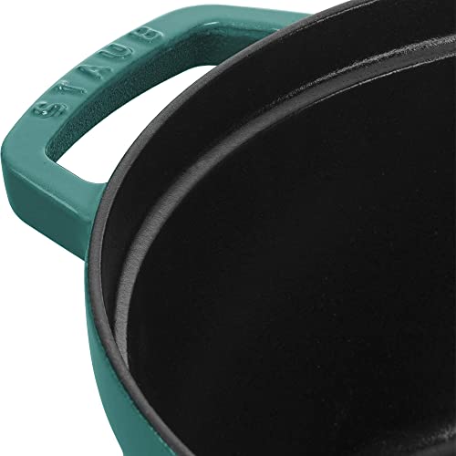 STAUB Cast Iron Dutch Oven 5.5-qt Round Cocotte, Made in France, Serves 5-6, Black Matte