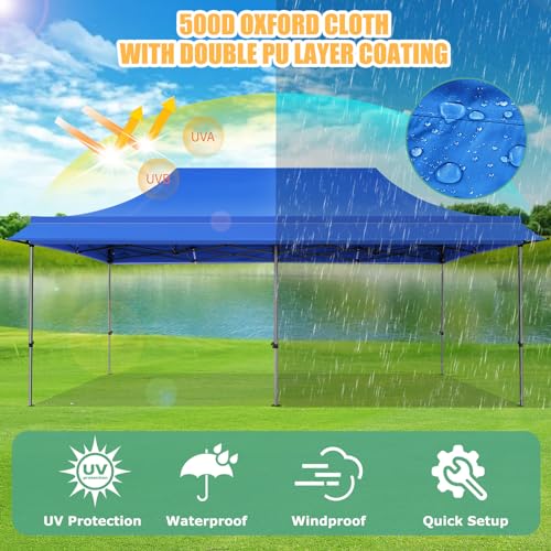 COBIZI 10x10 Pop Up Canopy Tent with Awning