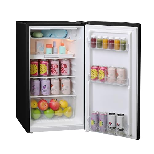 West Bend Mini Fridge with Freezer Retro-Styled for Home Office or Dorm