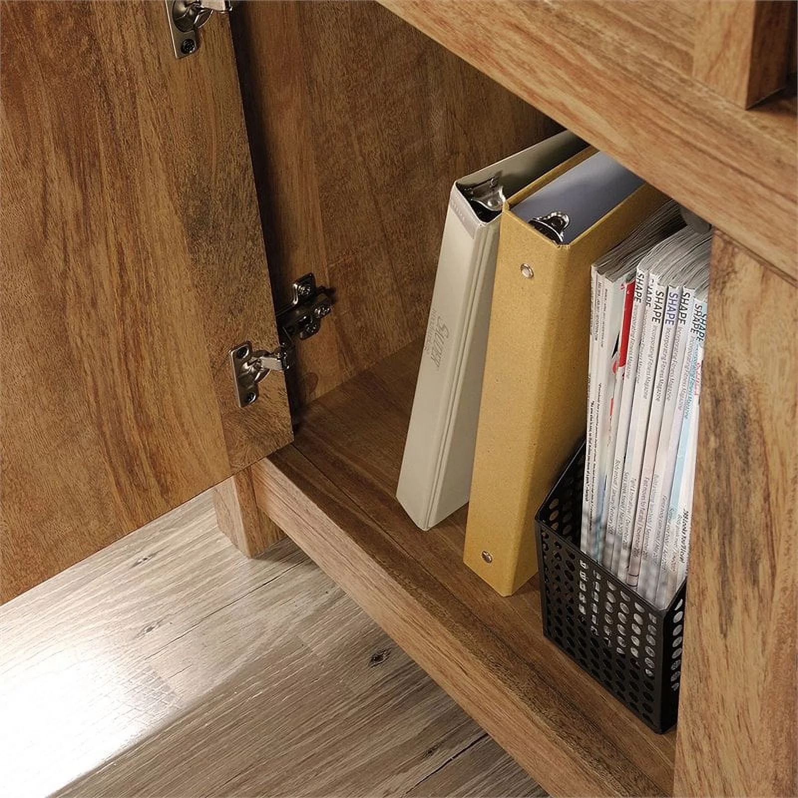 Pemberly Row 9-Cubby Engineered Wood Bookcase in Sindoori Mango/Brown
