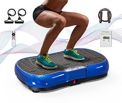 Vibration Plate Exercise Machine for Weight Loss – 100-Speed Platform with Bluetooth Speaker, Remote & Bands