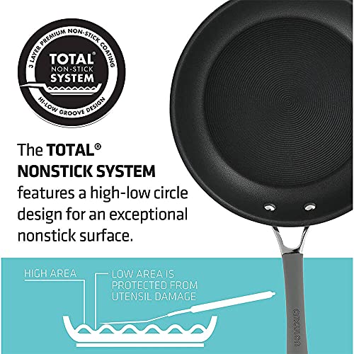 Circulon 84564 Elementum Hard Anodized Nonstick Cookware Set / Pots and Pans Set - 10 Piece, Gray
