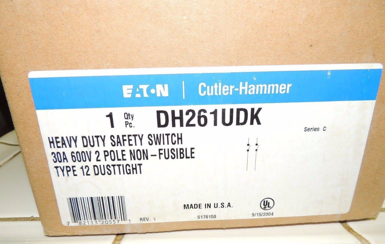30A/2P HD Non-Fusible Safety Switch 600V DH261UDK