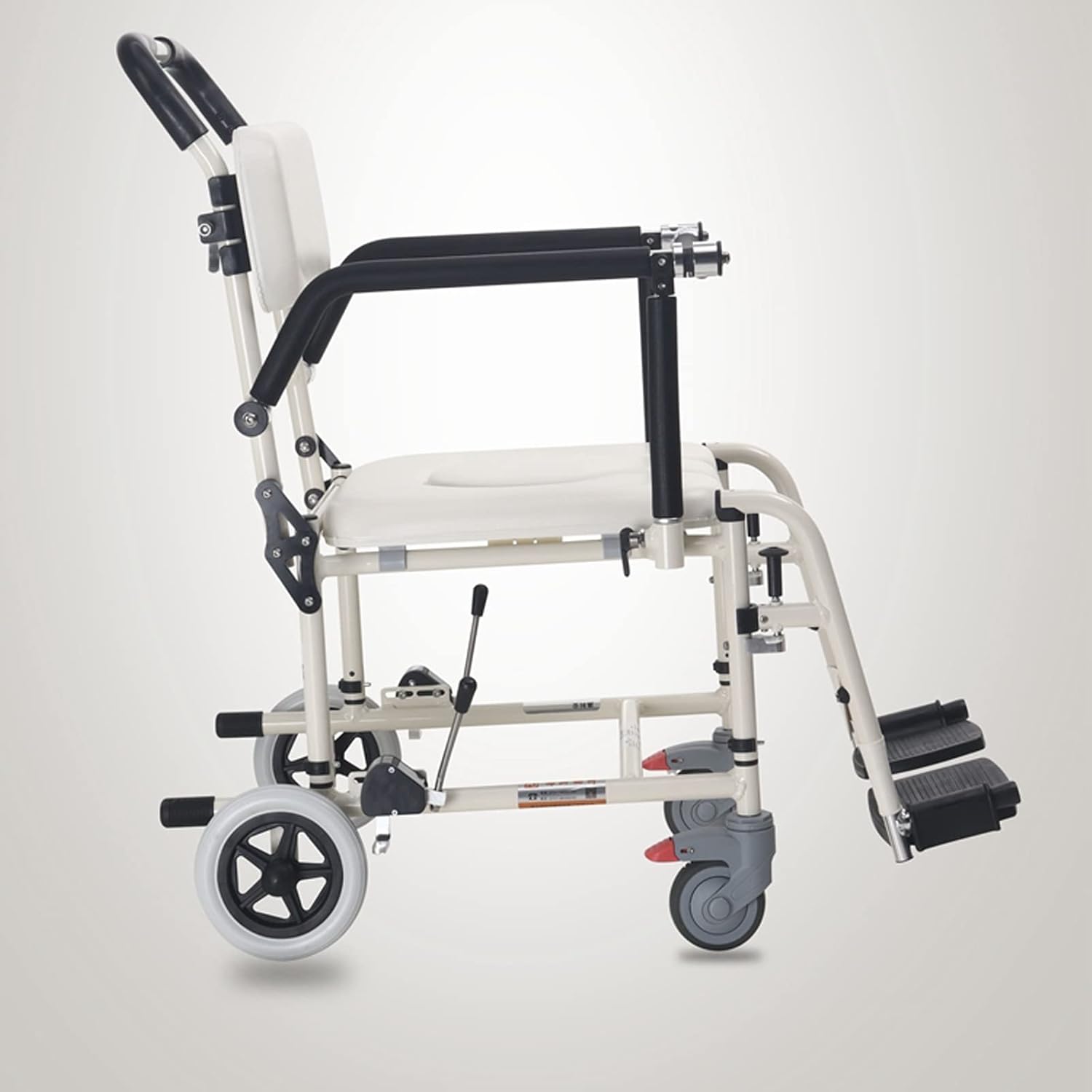 Bedside Toilet, Rolling Shower Wheelchair, Elderly Patient Transfer Chair, Suitable for Nursing Homes, Hospitals