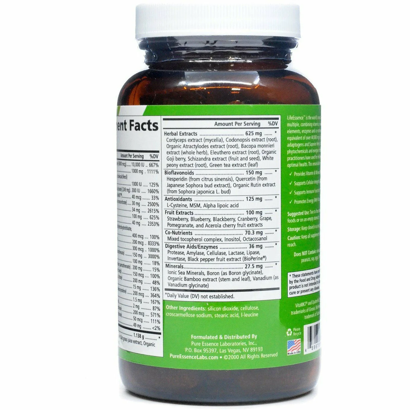 LifeEssence Multivitamin by Pure Essence - Kansas Nuitrition - HNZSDS