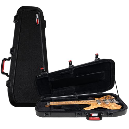 Gator Cases Molded Flight Case for Strat/Tele Style Electric Guitars with TSA Approved Locking Latch, (GTSA-GTRELEC)