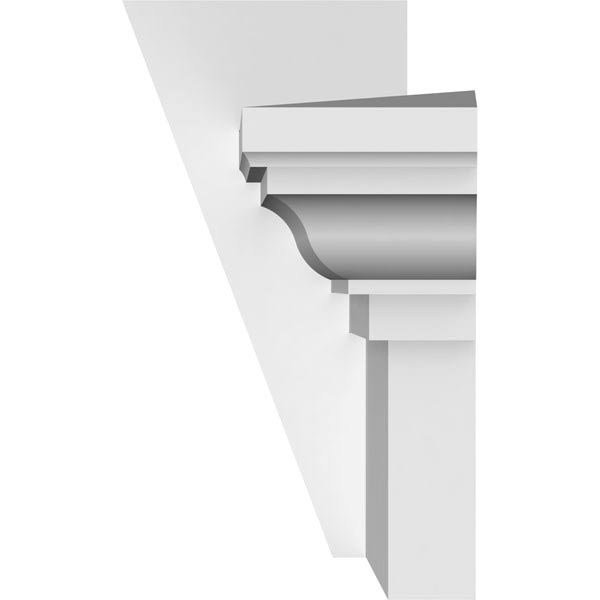 45 inch Bottom Width x 48 1/2 inch Top Width x 6 inchh x 1 inchp Traditional Crosshead w/ Flat Keystone