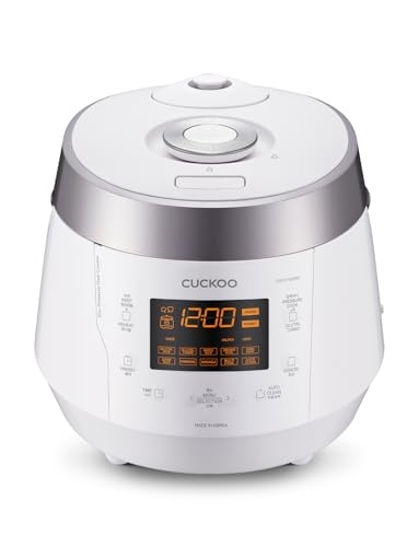 CUCKOO CRP-P0609S 6-Cup (Uncooked) / 12-Cup (Cooked) High Pressure Rice Cooker & Warmer with Nonstick Inner Pot, 12 Menu Options, Fuzzy Logic Tech
