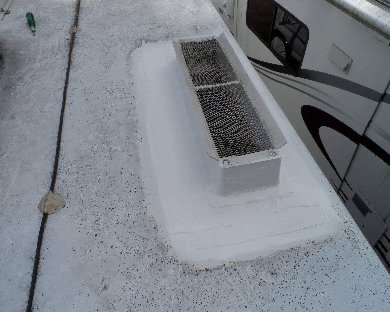 Liquid Rubber RV Roof Coating - Solar Reflective Sealant - Waterproof - Easy to Apply - Brilliant White, 5 Gallon