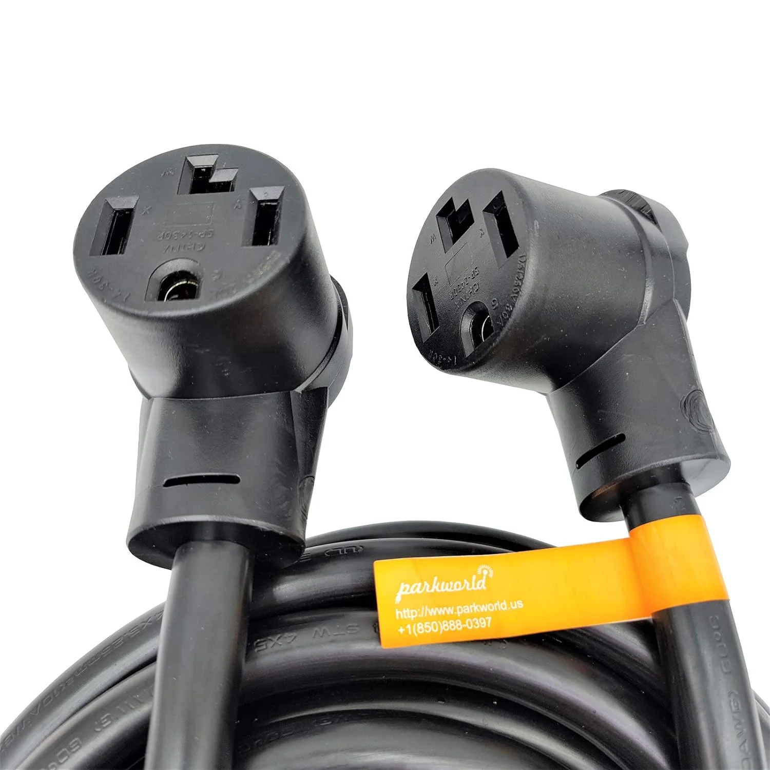 886603B NEMA 14-30 Splitter, Dryer 14-30P Male Plug To Dual 14-30R Female Receptacle, Dryer 4-Prong 30 AMP 14-30 Y Adapter Cord (20 Feet)