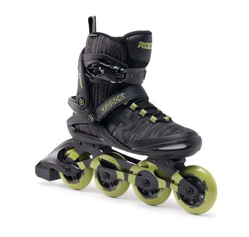 Roces Men's Warp Thread TIF Outdoor Breathable Fitness Comfortable Inline Skates | Memory Buckle, Easy Entry Boots