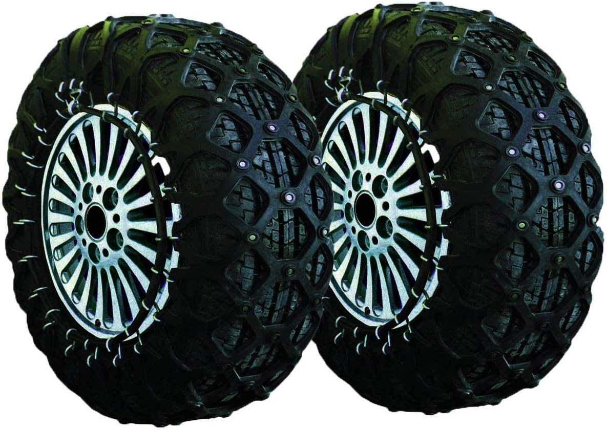 Jeremywell Anti Slip Security Natural Rubber Snow Tire Chain for Cars/SUV/Trucks Tire 205/75R15, 225/55R17, 225/60R16, 225/65R15, 225/70R15