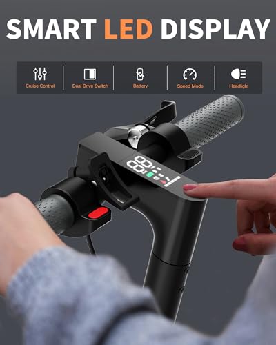 Electric Scooter for Adults, Powerful 500W/1500W Peak Motor, 8.5"/10" Tires, Max 21/28/35 Miles Long Range, Top Speed 19/21/25 MPH, APP