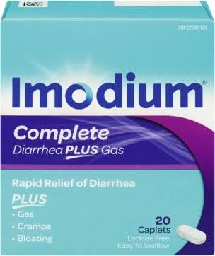 Imodium Complete Diarrhea Plus GAS 2 x 20 Caplets Canada