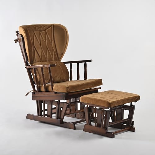 Comfort Deluxe Glider Chair and Ottoman Set (Pumpkin)