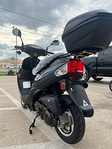 HHH Street Scooter Fully Automatic VINO50# BD50QT 50cc Scooter Moped With Matching trunk (Black)