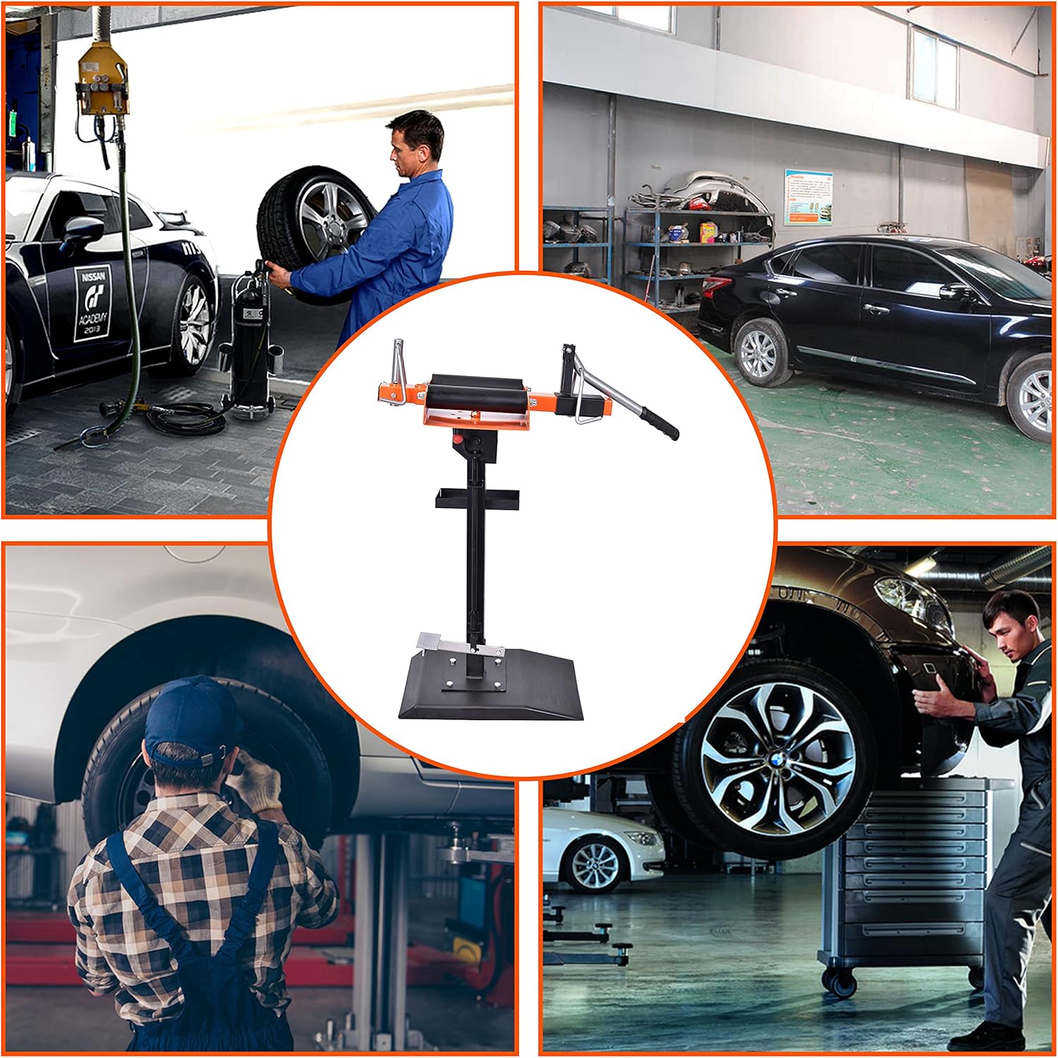 Eisen Spreader3 Manual Tire Spreader Portable Tire Changer with Stand, Adjustable Tire Spreader Tool for Light Truck and Car