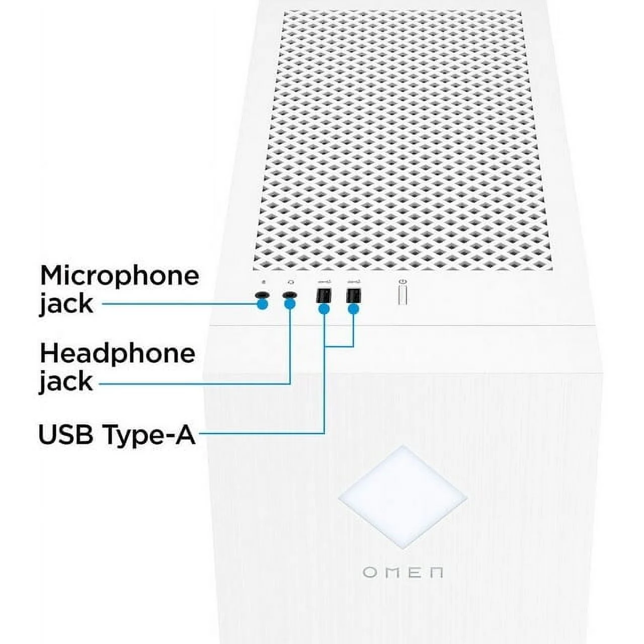 HP OMEN - 25L Gaming Desktop - Intel Core i5-13400F - 16GB DDR5 Memory - NVIDIA GeForce RTX 3060 - 1TB SSD - White PC Computer