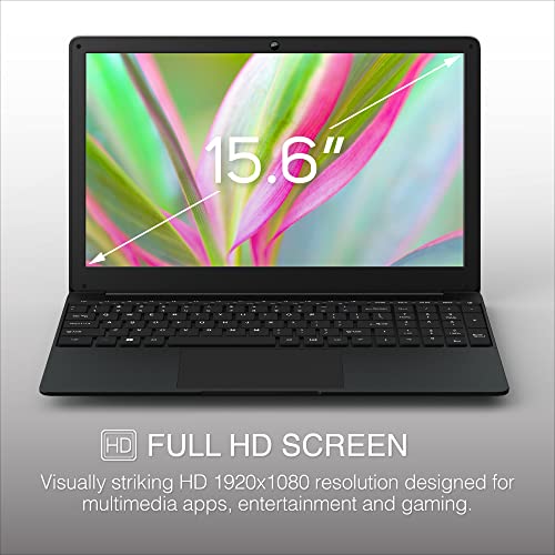 Packard Bell 15.6 inch Laptop IPS FHD 1920 x 1080 Resolution Laptop Computer, Intel Celeron N4020, UHD Graphics 600, 4GB Ram 128GB SSD, Micro SD Slot