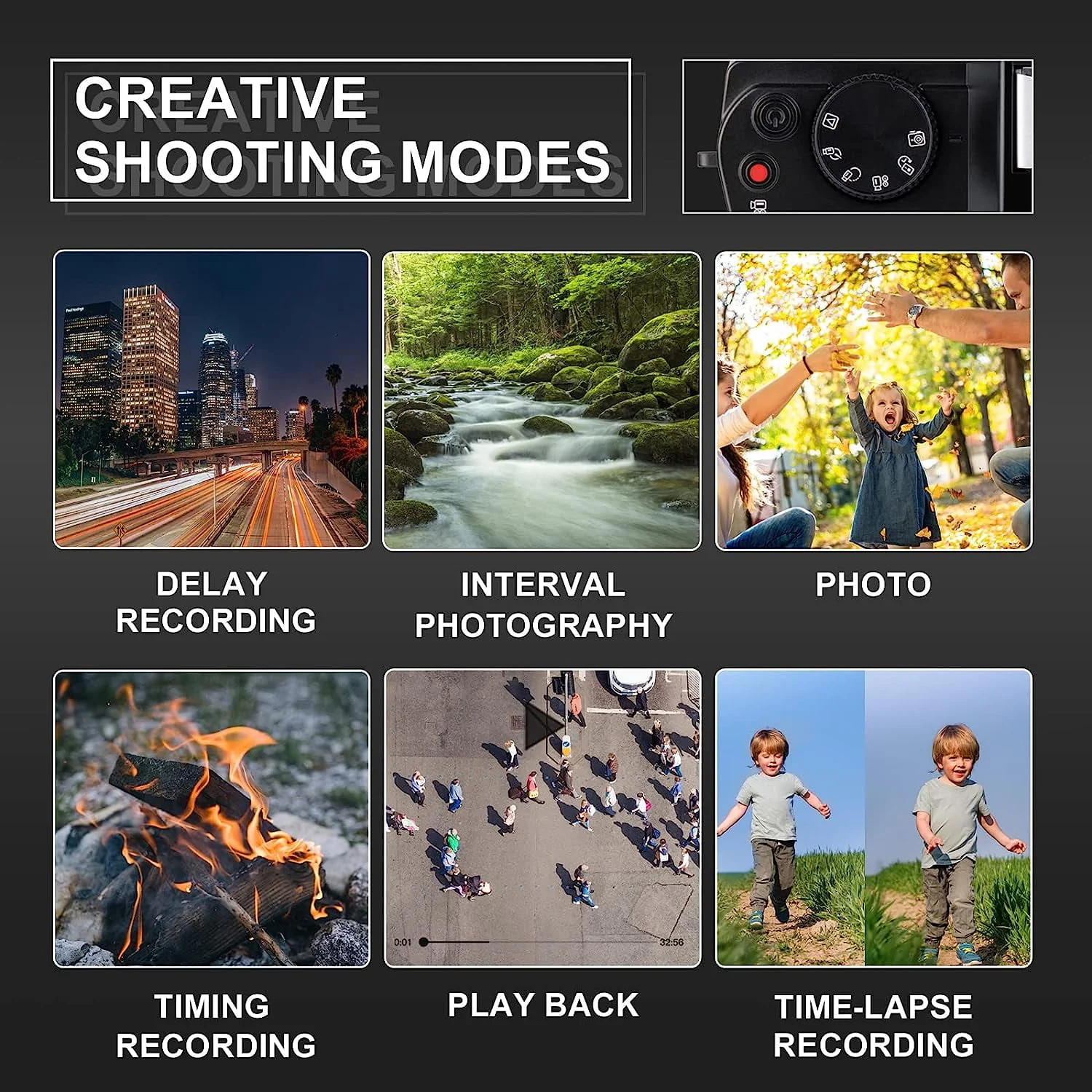 NBD Digital Camera 4K Ultra HD 48MP All-in-One Vlogging Camera with Wide Angle Lens, Digital Zoom 16x and 3 Screen