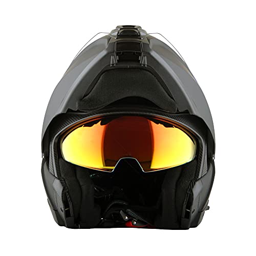 Martian Motorcycle Modular Full Face Helmet Flip up Dual Visor Sun Shield: HG362 Matt Black