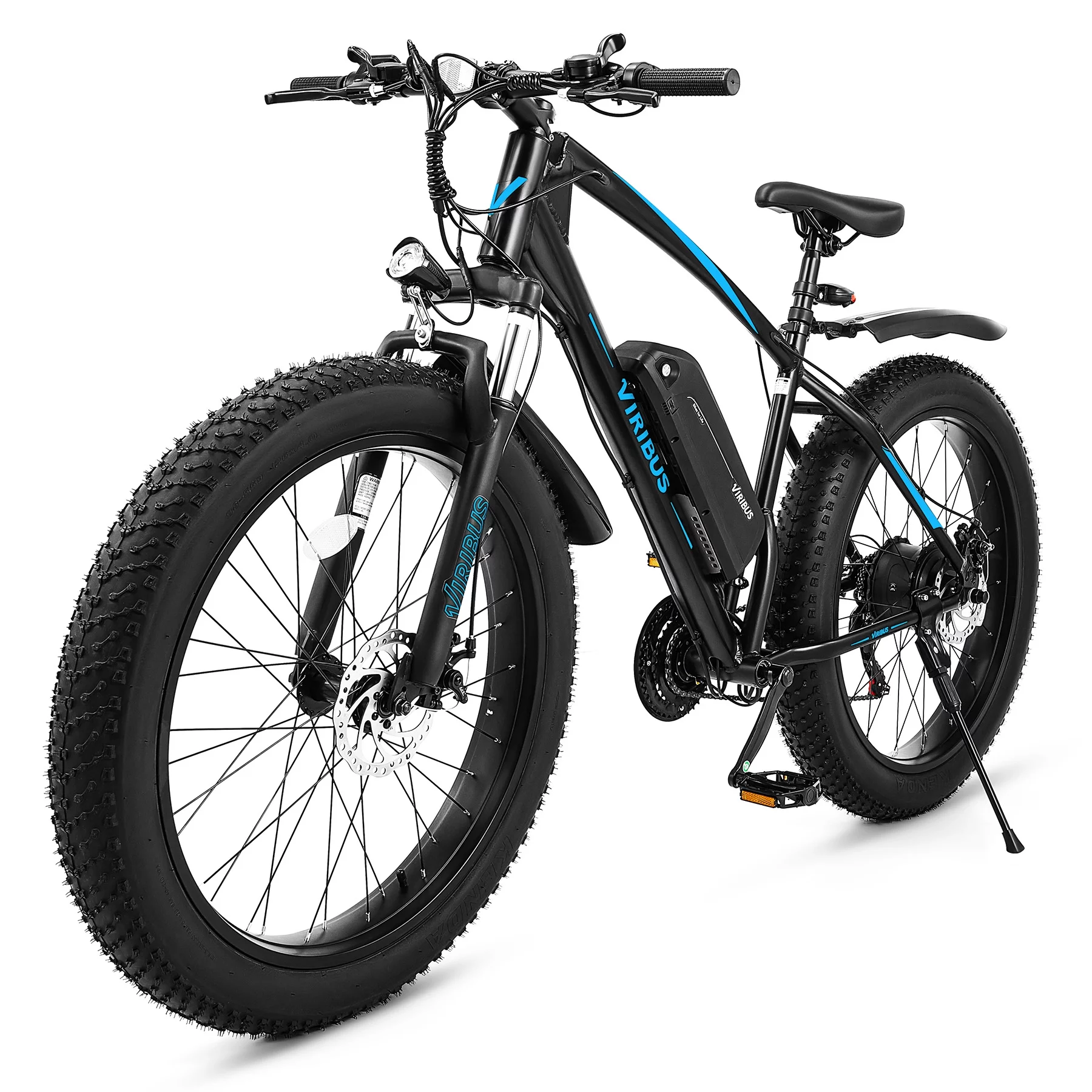 Viribus Electric Mountain Bike for Adults 26" 500W Fat Tire eBike with 36V Battery Blue