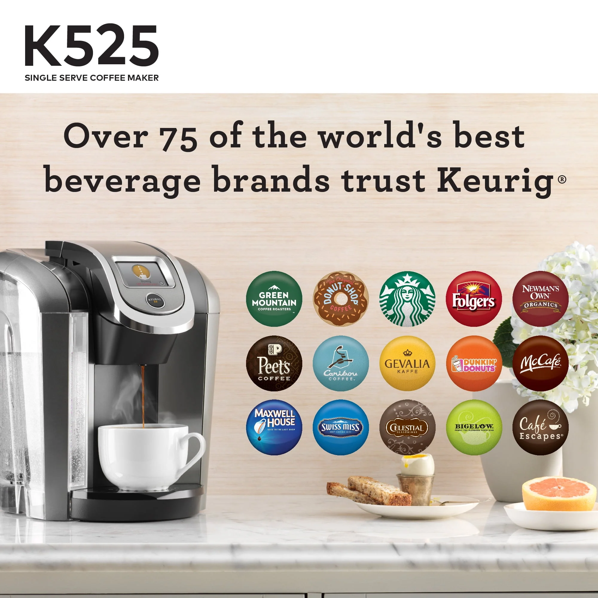 Keurig K525 Single Serve K-Cup Coffee Maker