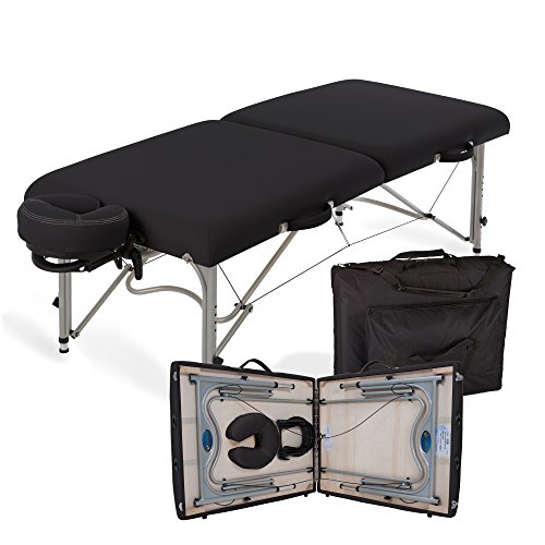 EARTHLITE Portable Massage Table LUNA - Ultra-Lightweight, Patented Aluminum Reiki Frame incl. Flex-Rest Face Cradle & Carry Case (29lb)