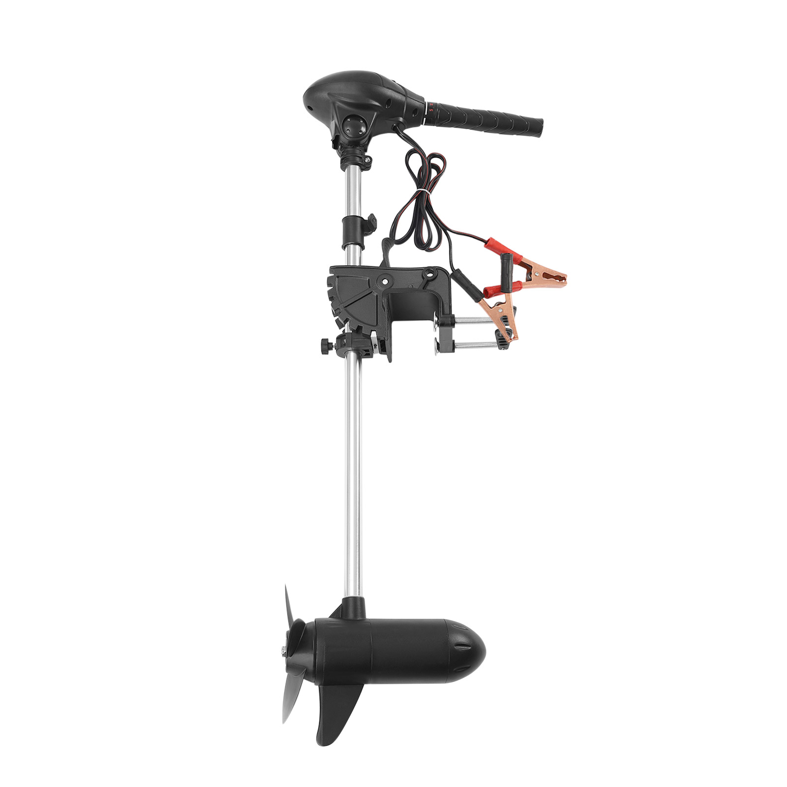 Miumaeov 12V 60lb Electric Trolling Motor with LED Battery Indicator Thrust Transom Mounted Saltwater 8-speed Control System