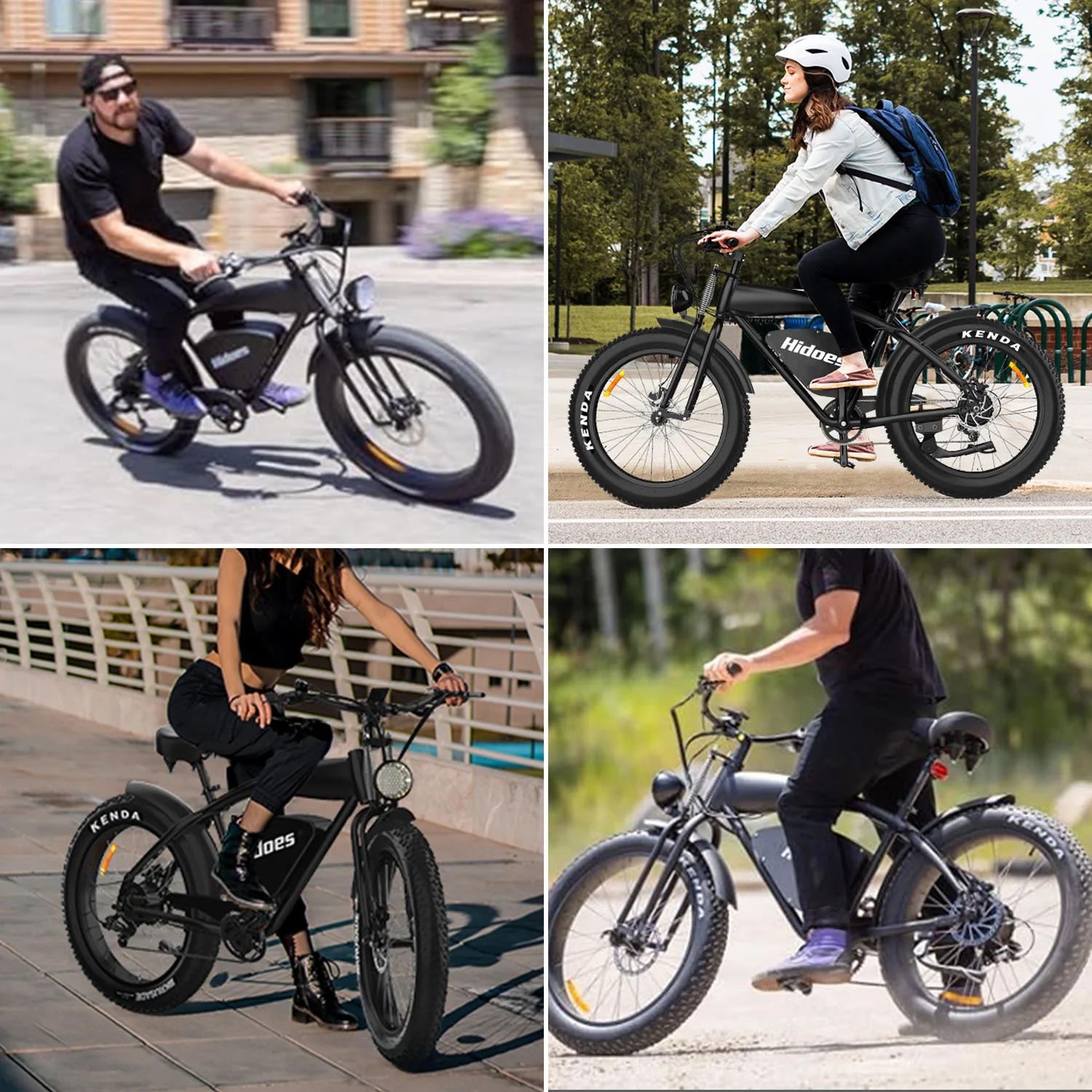 Hidoes Adult Electric Mountain Bikes Set of 2, 2 Pack 26" Fat Tire Commuting E-bike Set, up to 31mph & 49miles