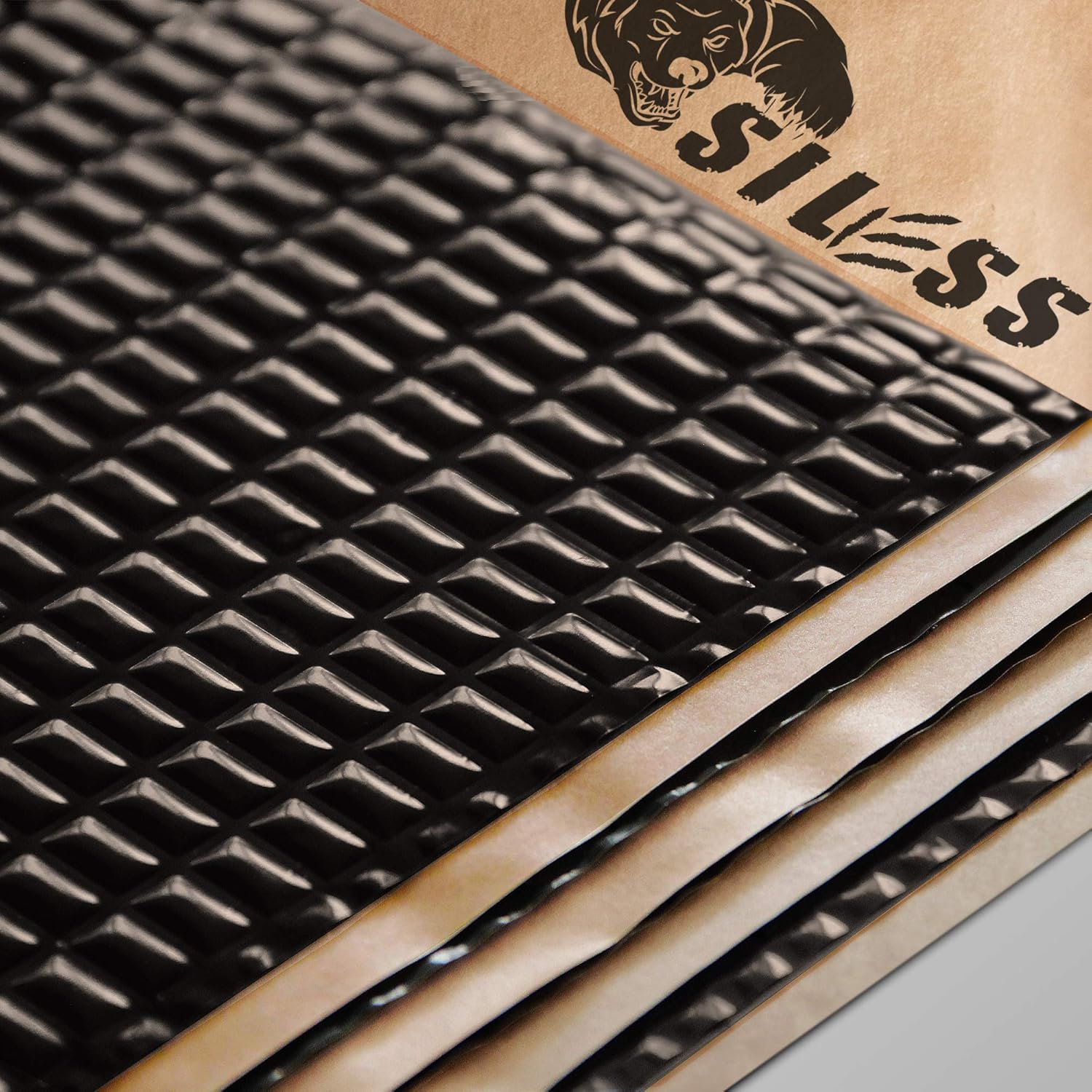 Siless Black 50 mil 52 sqft Sound Deadening mat - Sound Deadener Mat - Car Sound Dampening Material - Sound dampener