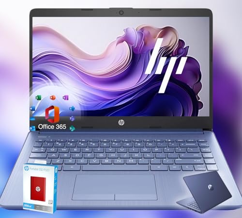 HP 14 Ultrabook • Limited Edition with Microsoft 365 • Intel 4-Core CPU • 16GB RAM • 1.6TB Storage (128GB OnBoard withHP 512GB P500 Portable SSD +